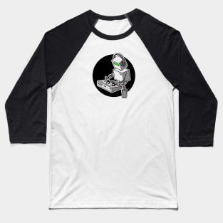 Robot Playing 909 Drum Machine Baseball T-Shirt